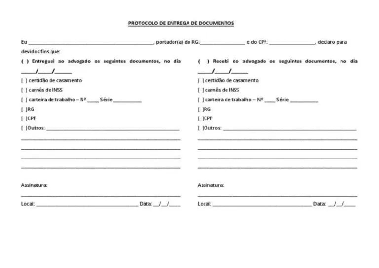 Protocolo De Entrega De Documentos | PDF