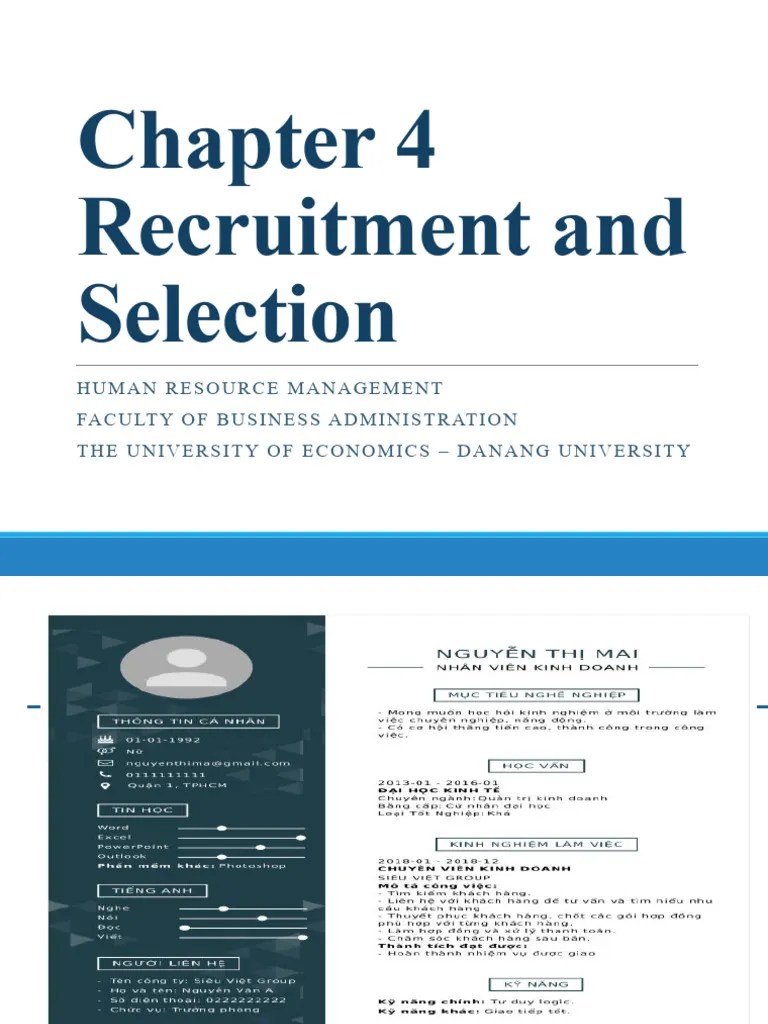 Chapter 4 Recruitment And Selection | PDF | Recruitment | Employment