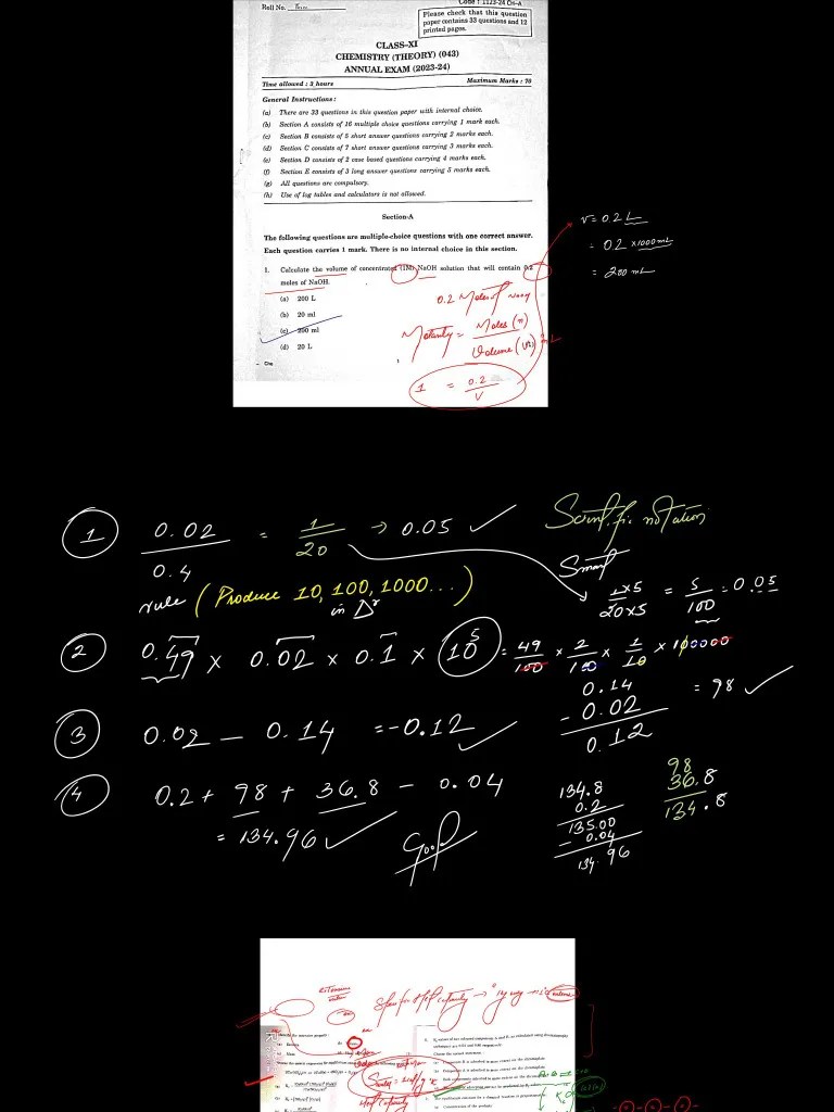 Chemistry Class11 Question-paper | PDF