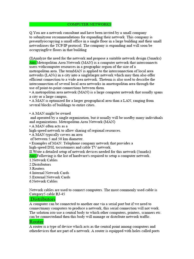 CN | PDF | Computer Network | Coaxial Cable