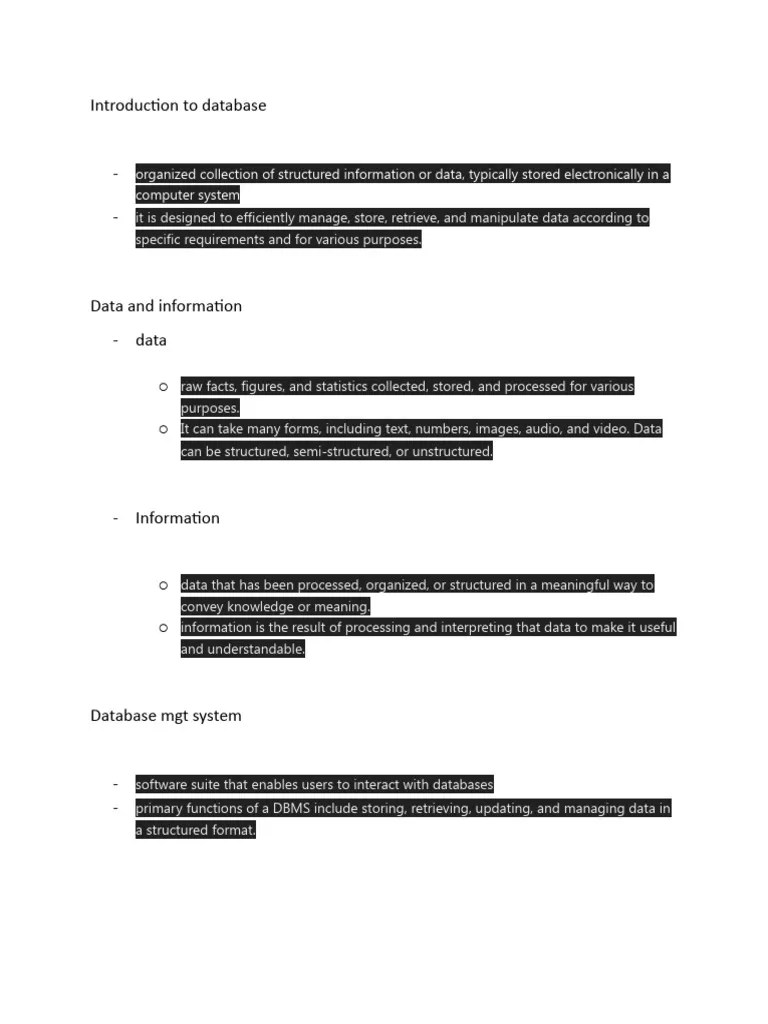 Introduction To Database | PDF | Databases | Relational Database