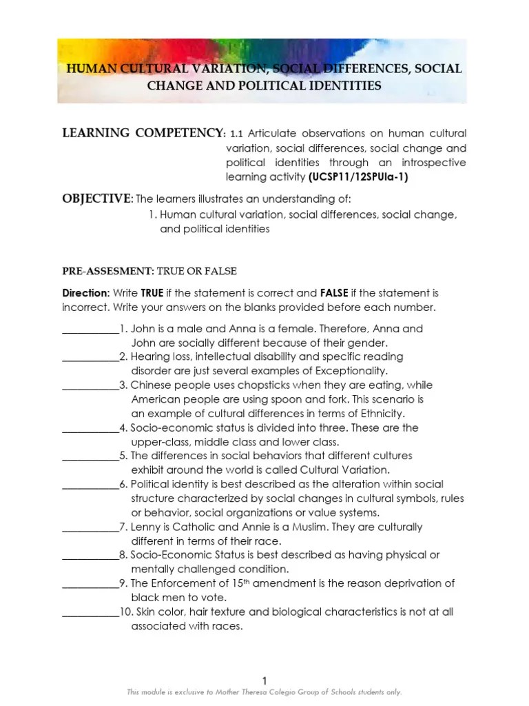 Understanding-Culture-Society-and-Politics | PDF | Homo | Natural Selection