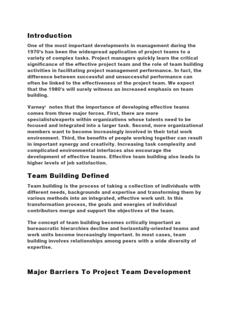 Project Team Development Pdf Leadership Team Building - Full HD Ocean Arts for Desktop