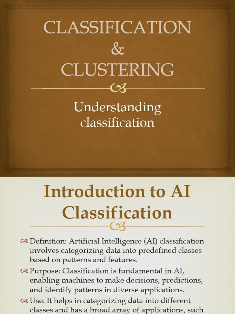 CLASSIFICATION | PDF | Cluster Analysis | Statistical Classification