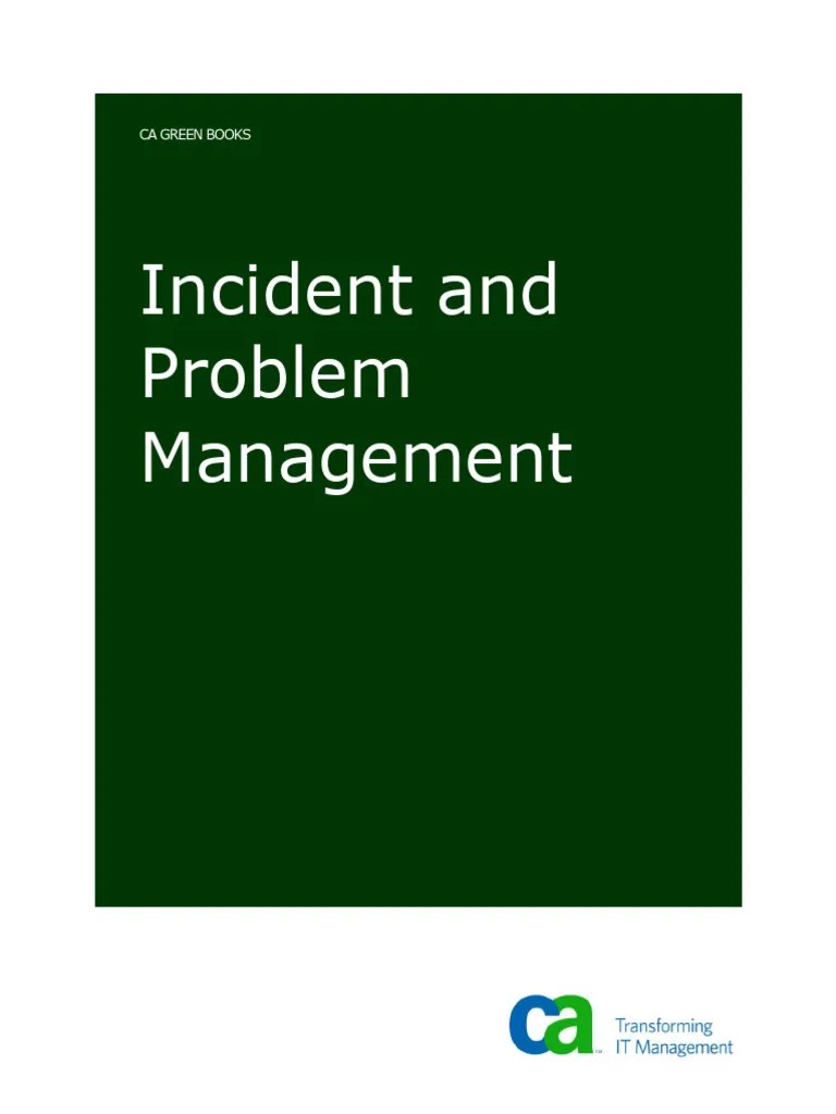Incident And Problem Management Green Book ENU | PDF | It Service Management | World Wide Web