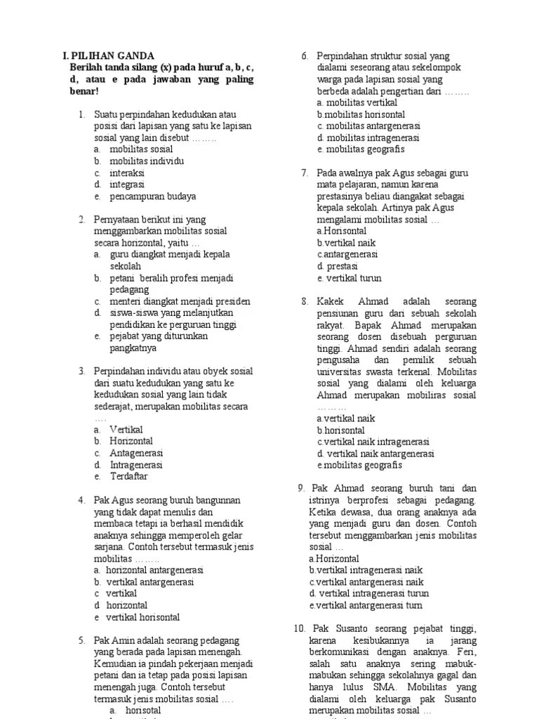 Mobilitas Vertikal Naik Antar Generasi