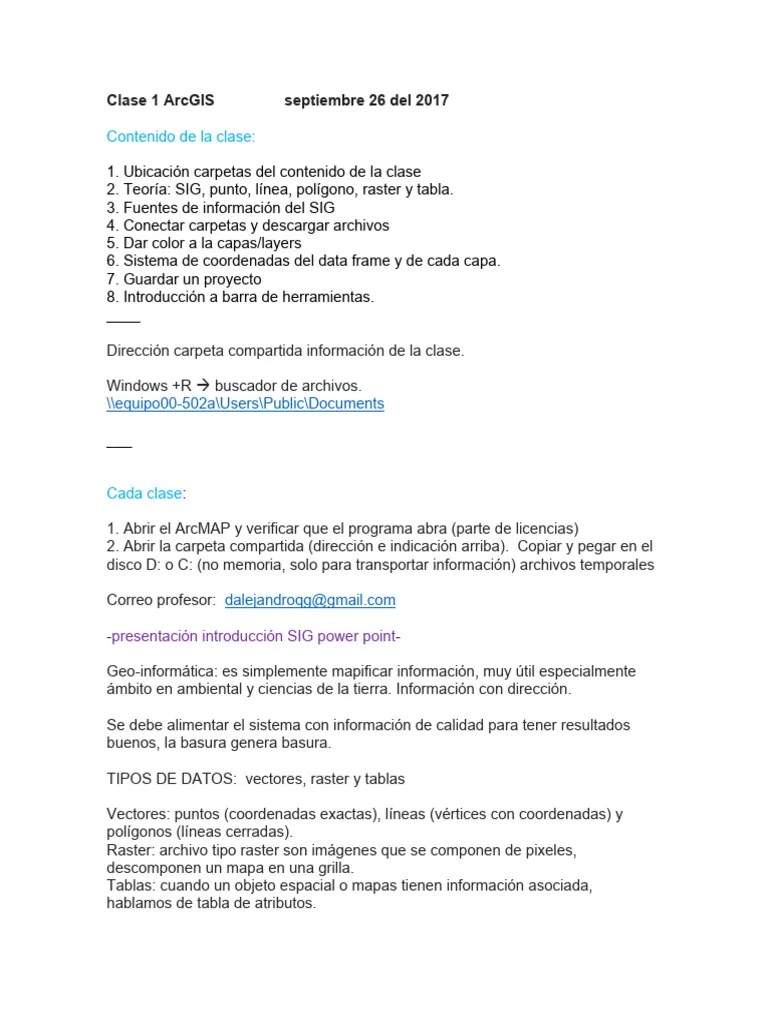 Clase 1 ArcGIS Septiembre 26 | PDF | Sistema De Información Geográfica | Archivo De Computadora