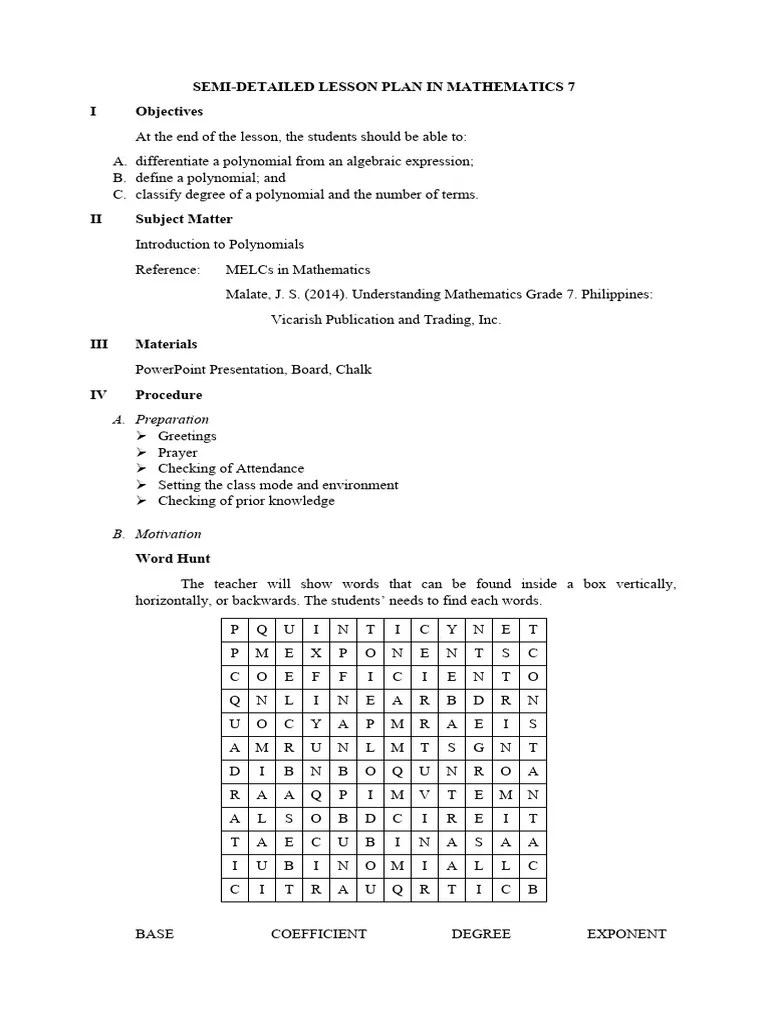 M7 Q2L10 Introduction To Polynomials | PDF | Polynomial | Factorization