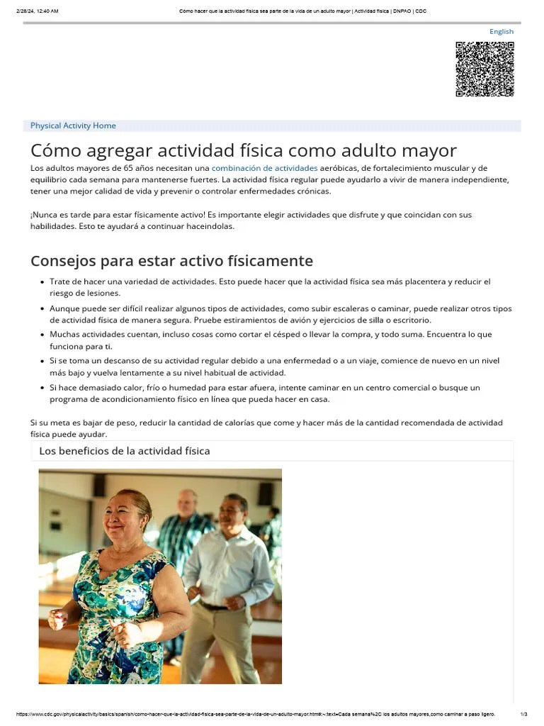 Cómo Hacer Que La Actividad Física Sea Parte De La Vida De Un Adulto ...