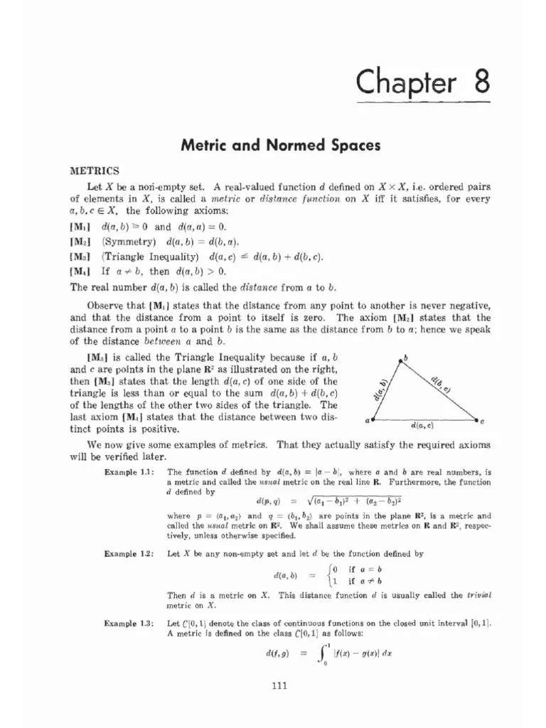 METRIC AND NORMED SPACES | PDF