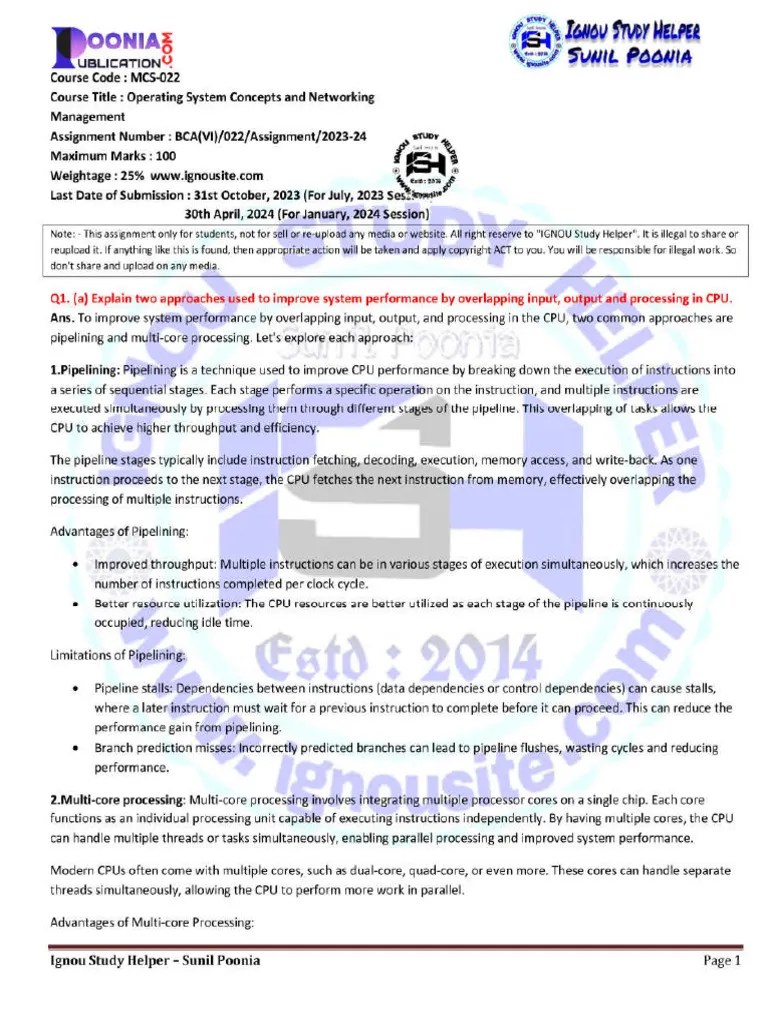 MCS-022 (2023-24) Solved Assignment | PDF