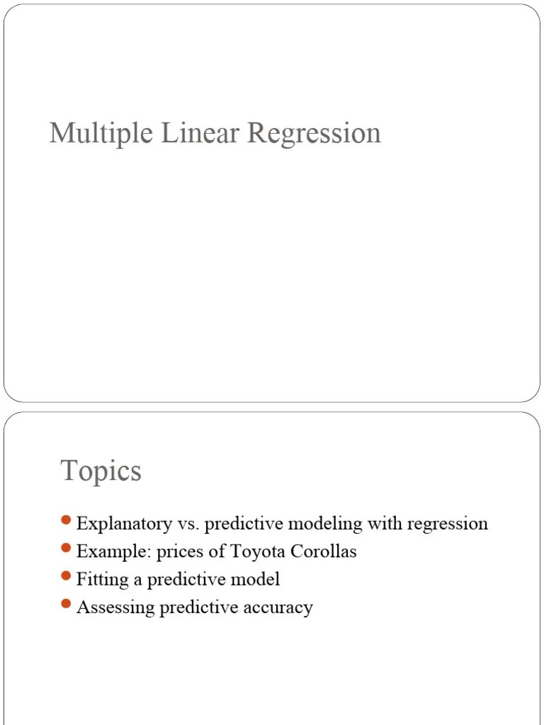Chap 6 MultipleLinearRegression Adjusted | Download Free PDF | Linear ...