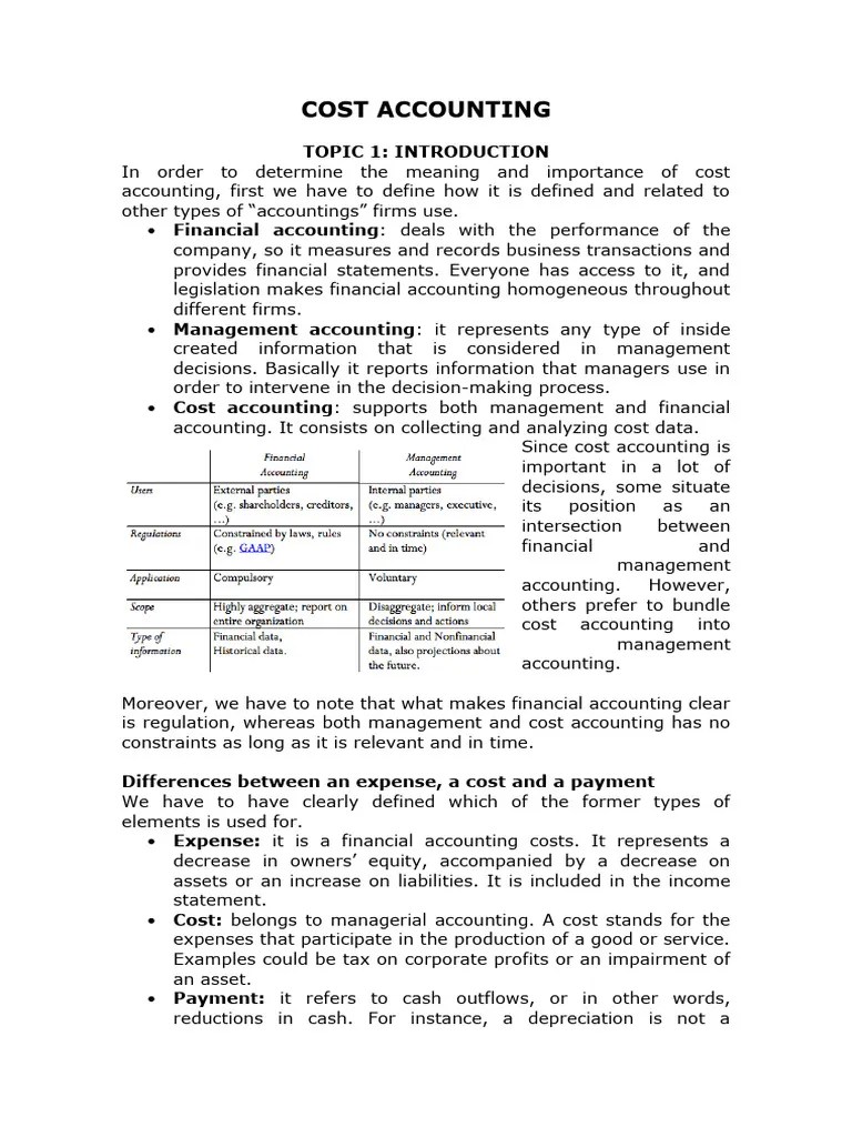 Cost Accounting Notes | Download Free PDF | Cost Accounting | Gross Margin