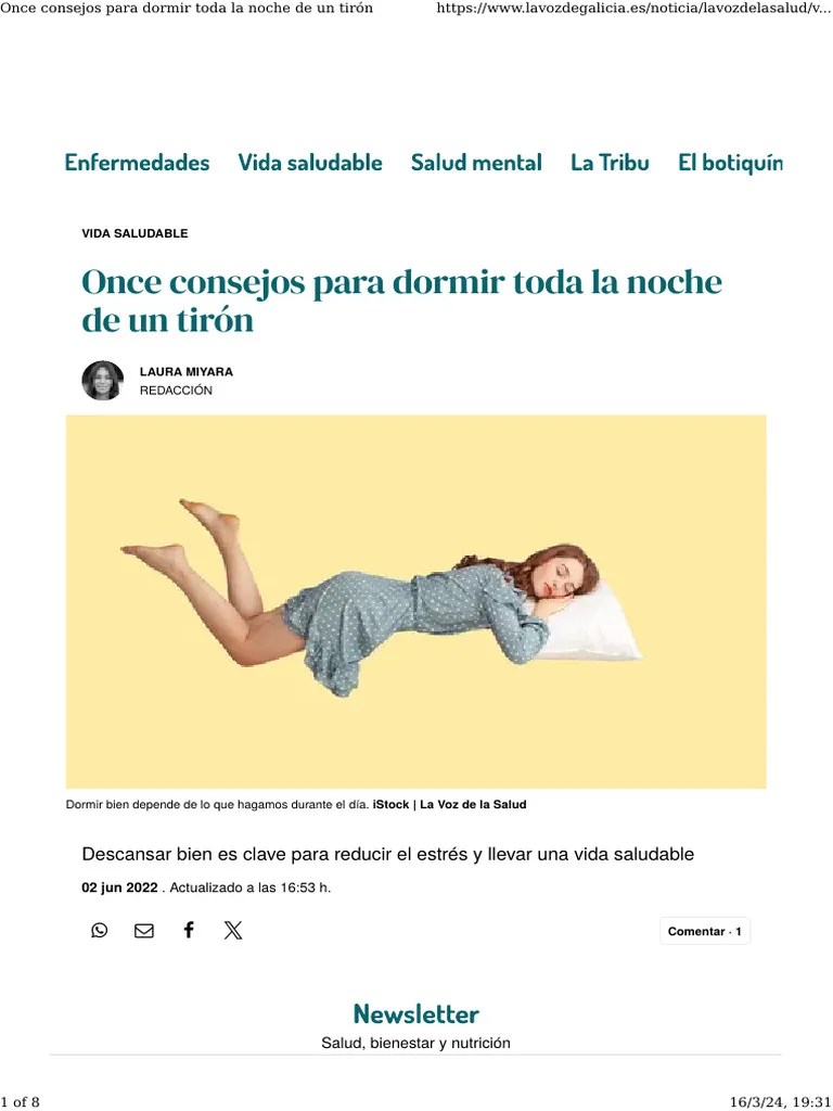 10 Consejos Sueño | PDF | Dormir | Café
