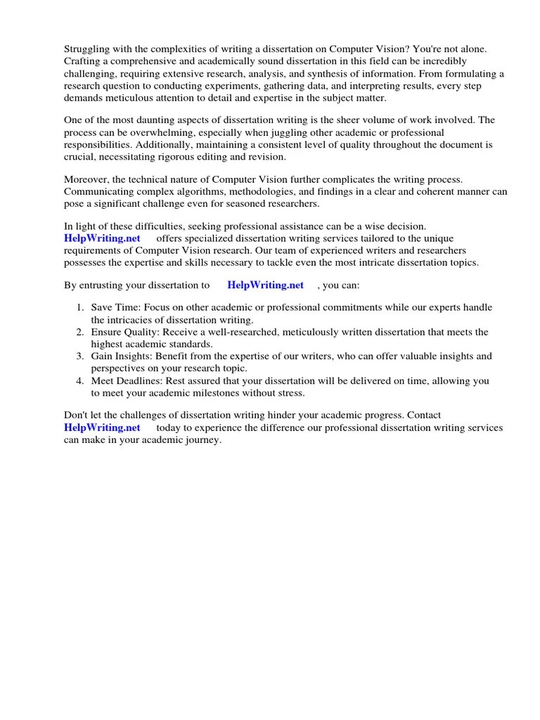 Dissertation Computer Vision | PDF