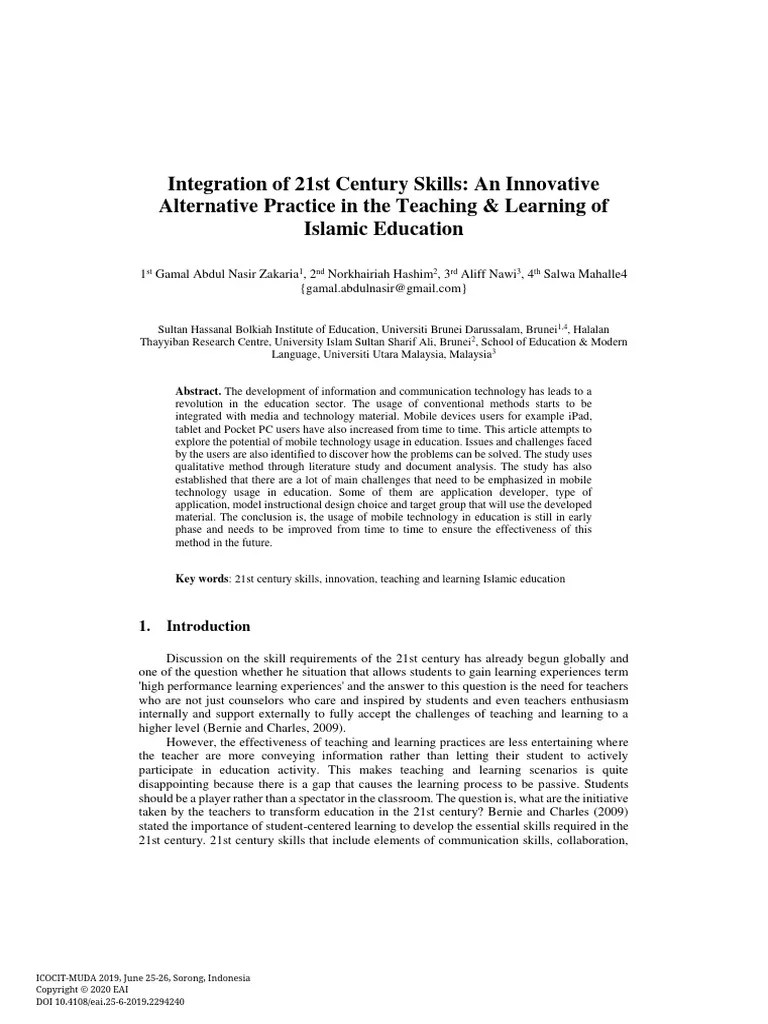Pdf Integration Of 21st Century Learning Skills And Teacher - Premium Dark Design Gallery - HD