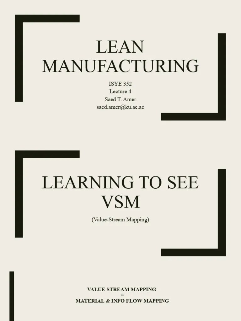 Lean Manufacturing Lec 4 | PDF | Lean Manufacturing | Business Process