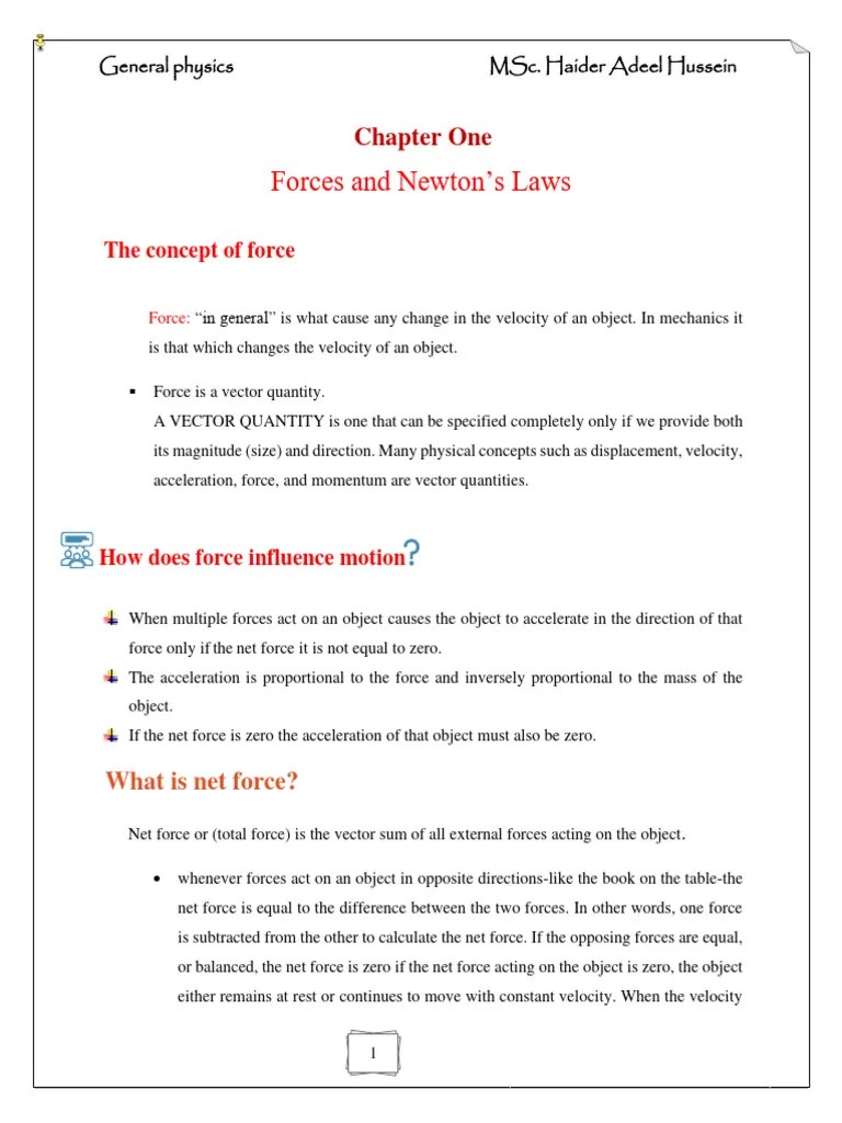 Forces And Newton's Laws In Motion | PDF | Force | Friction