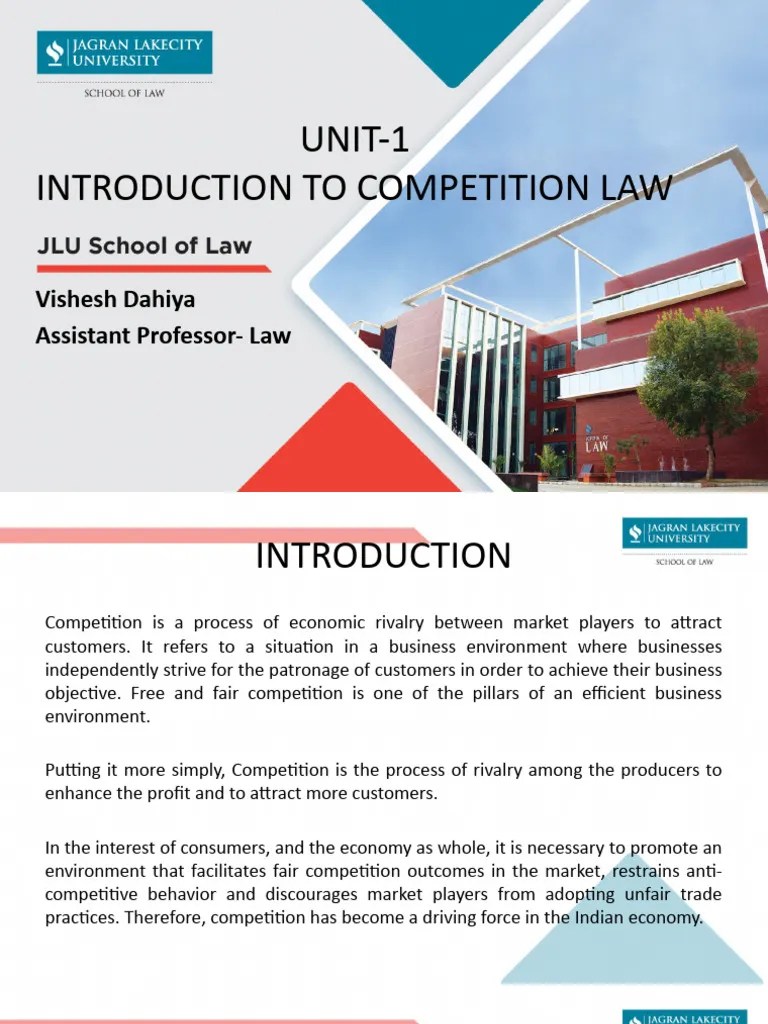 Introduction To Competition Law | PDF | Competition Law | Competition