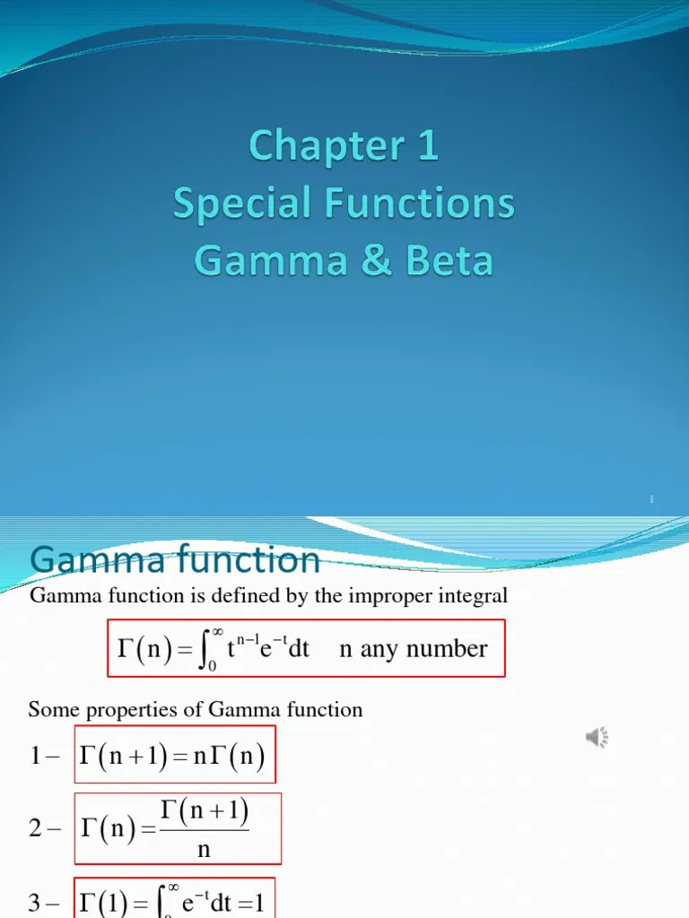 Gamma Beta Functions | PDF
