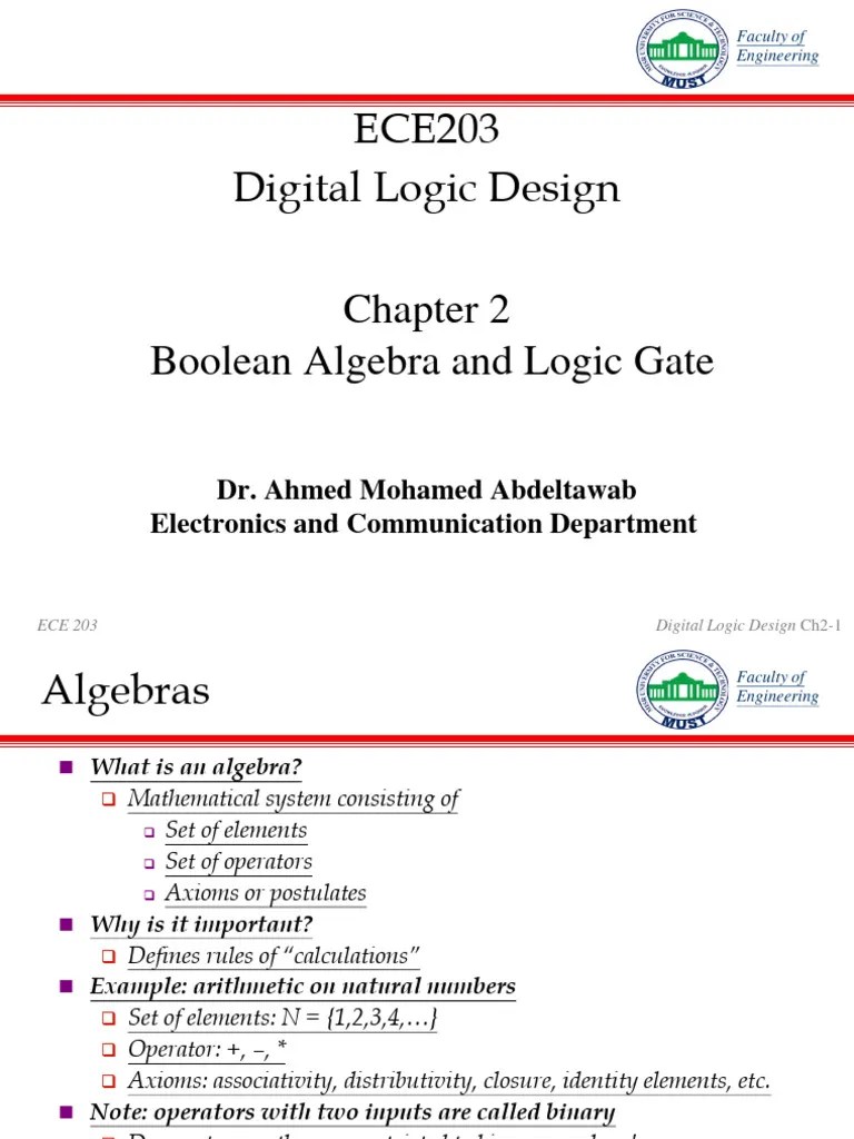 Chapter_2_Boolean Algebra And Logic Gates-Part_2 | PDF | Boolean ...