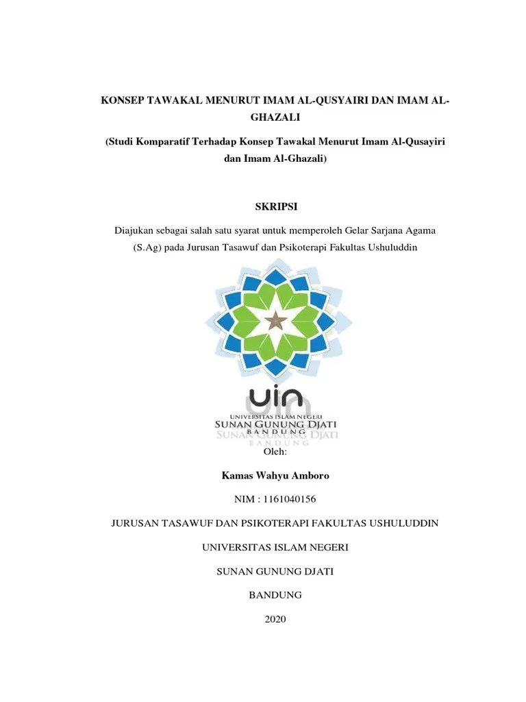 Konsep Tawakal Menurut Imam Al Qusyairi | PDF