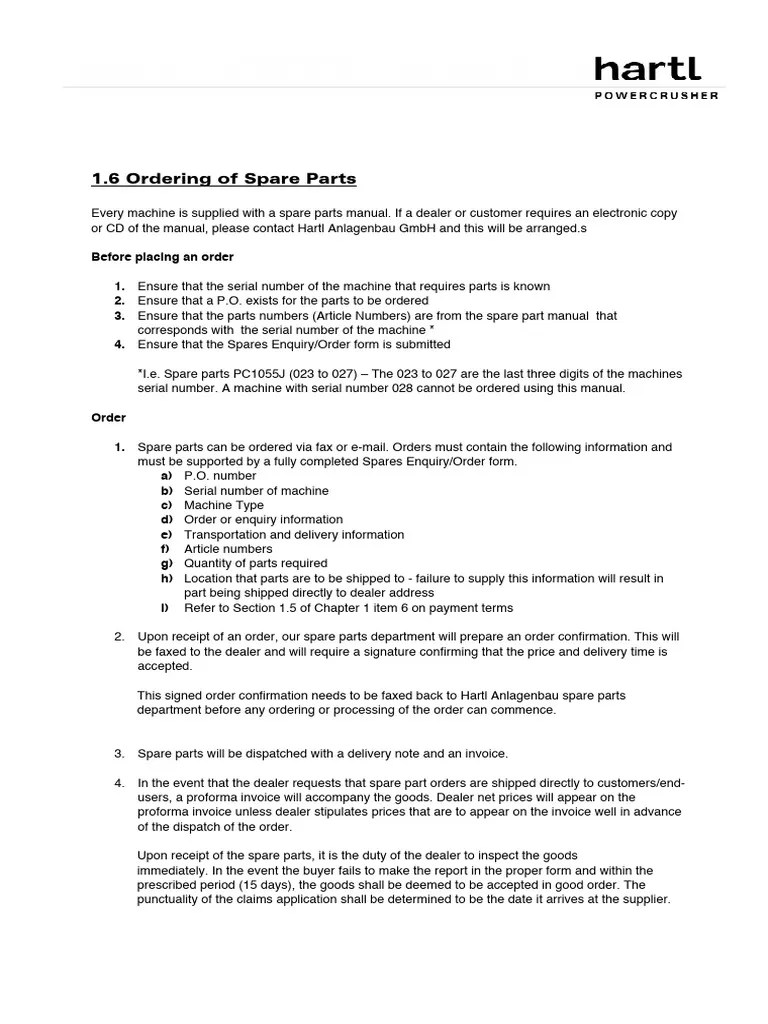 Ordering Spare Parts | PDF | Receipt