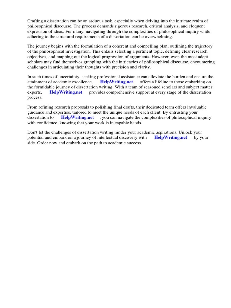 Plan Type De Dissertation De Philosophie | PDF