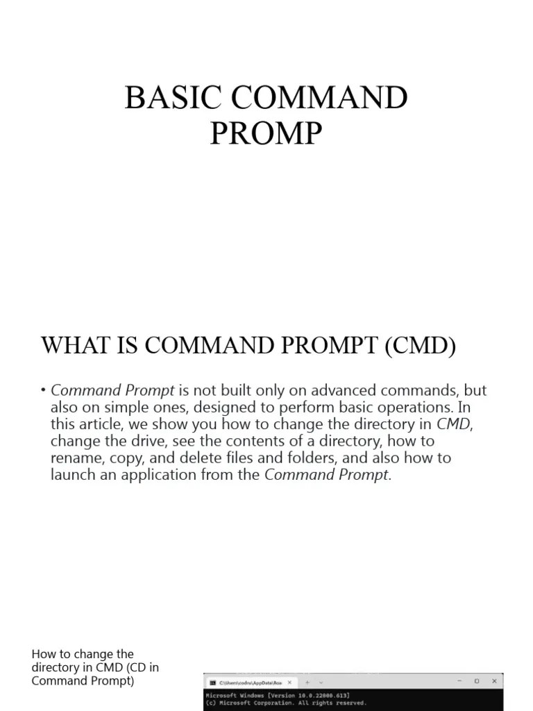 Basic Command Prompt | PDF