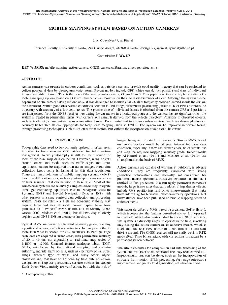 Mobile Mapping System Based On Action Cameras | PDF | Pixel | Image ...