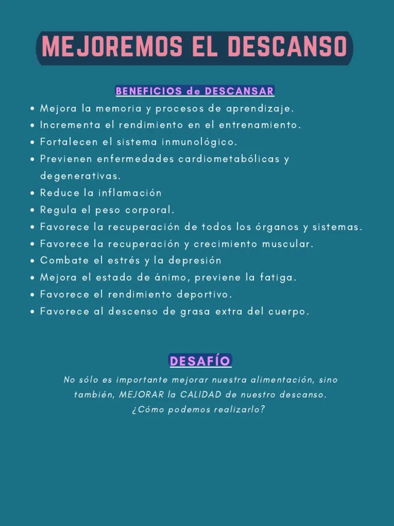 MEJORA TU DESCANSO (1)-Páginas-eliminadas (1) | PDF | Alimentos | Dormir