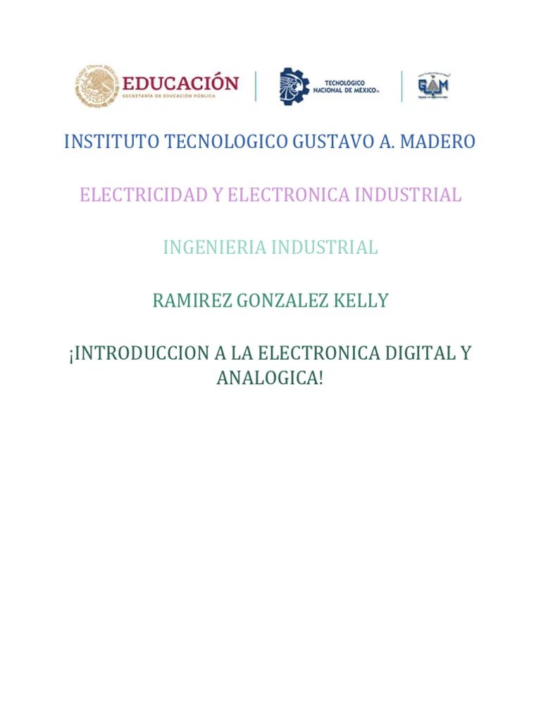 ¡INTRODUCCION A LA ELECTRONICA DIGITAL Y ANALOGICA! | PDF