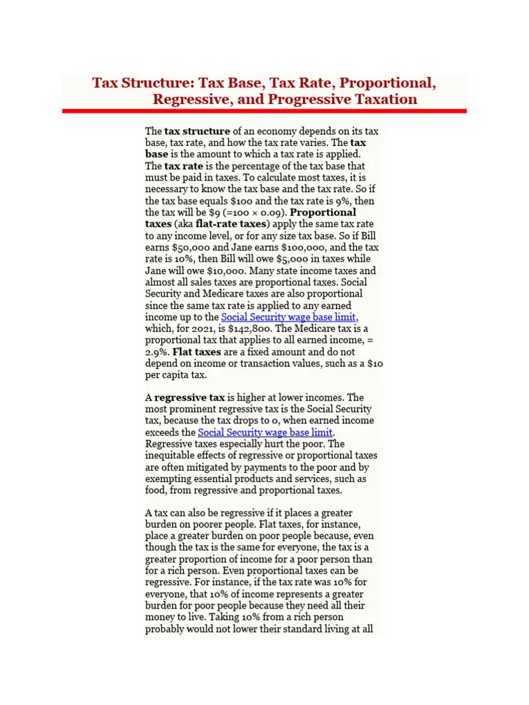 Tax Structure (1) | PDF | Taxes | Tax Rate
