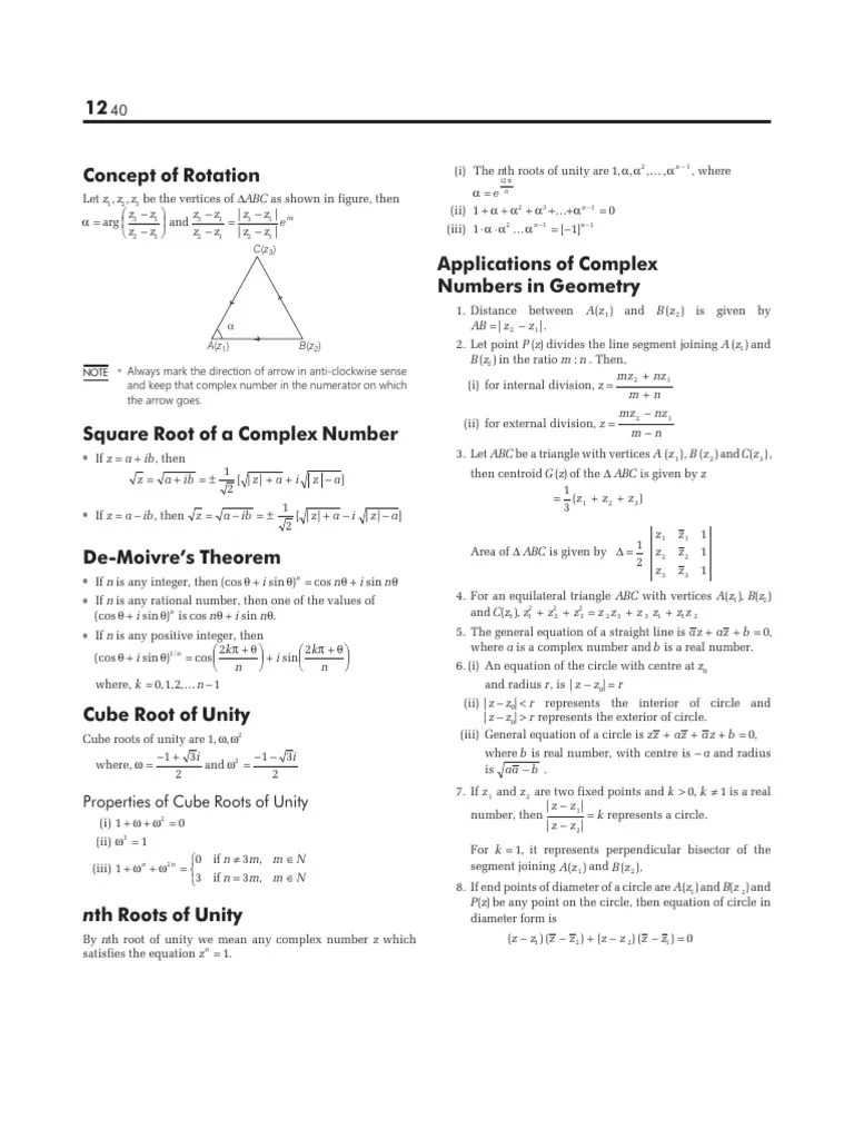 Complex | PDF | Circle | Complex Number