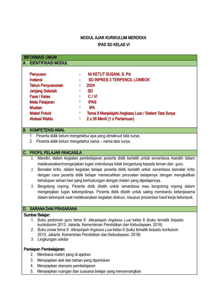 Modul Ajar Ukin Fix | PDF