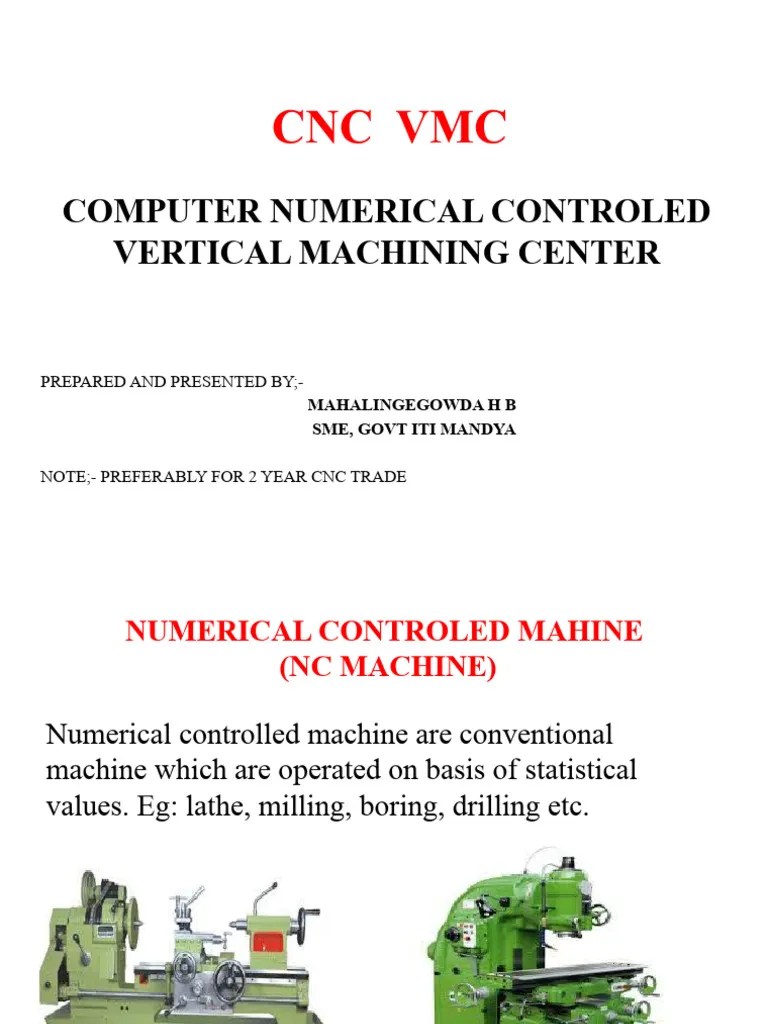 CNC VMC | PDF | Numerical Control | Machining