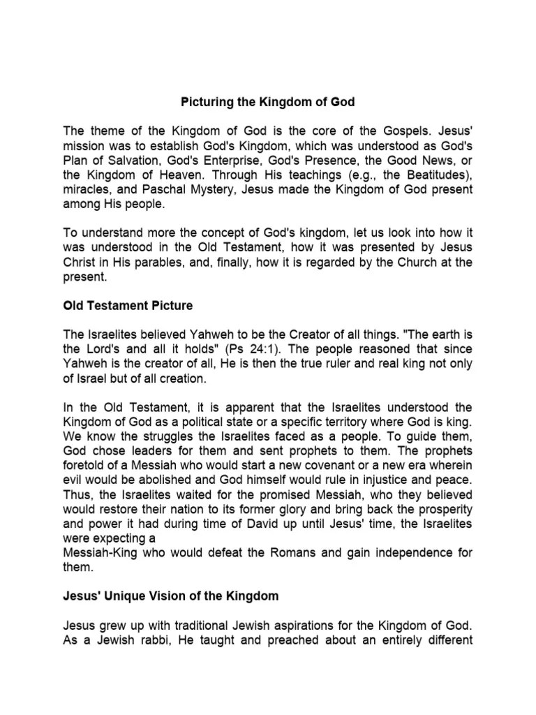 Christian Living - PICTURING THE KINGDOM OF GOD | Download Free PDF ...