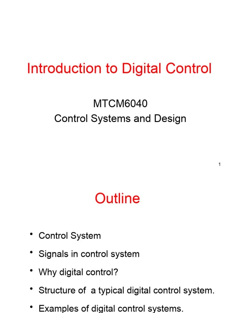 Intro Digital Control | PDF | Discrete Time And Continuous Time ...