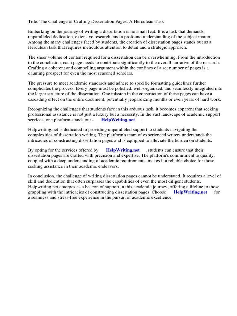 Dissertation Pages Minimum | PDF | Thesis | Methodology