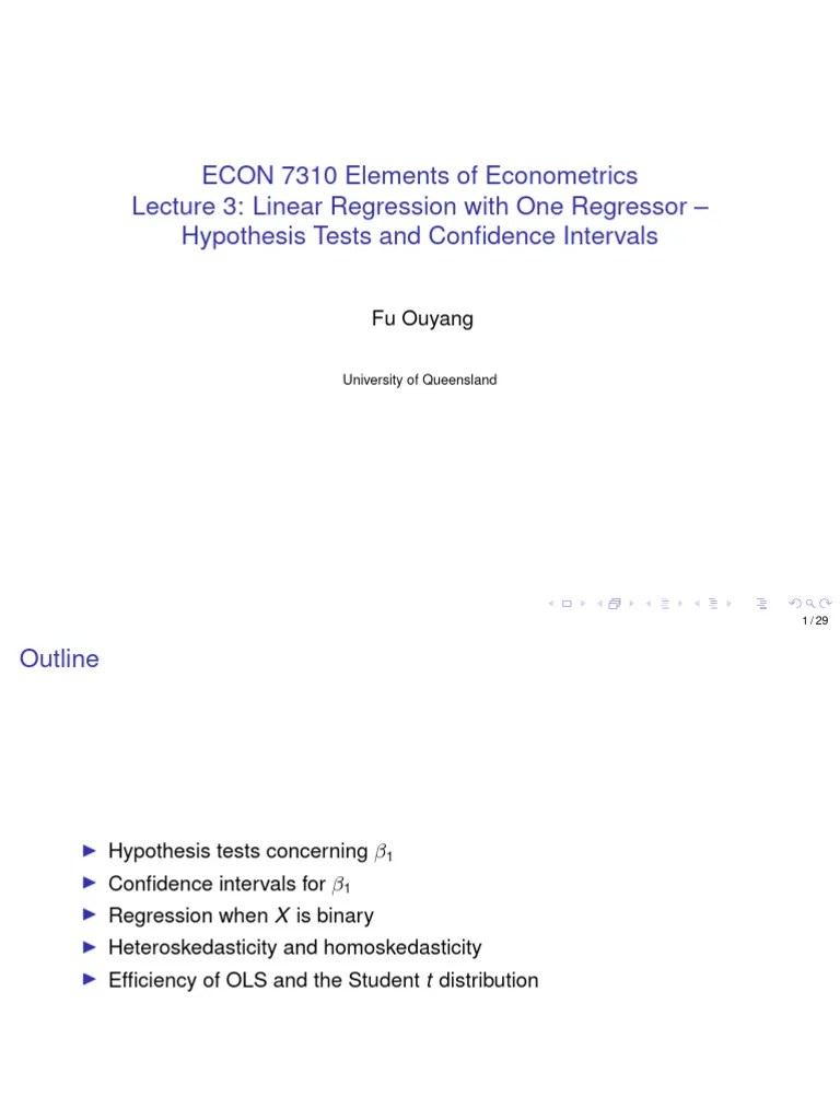 Lecture 3 SLR - 2 | PDF | Regression Analysis | Ordinary Least Squares