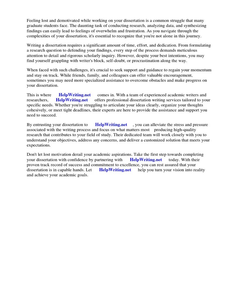 Lost Motivation For Dissertation | PDF | Motivational | Motivation