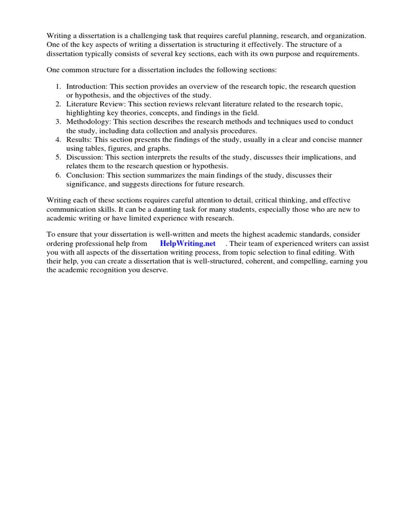 Dissertation Structure Percentage | PDF | Thesis | Methodology