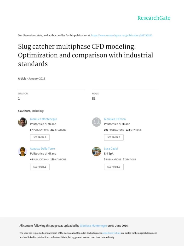 PAPER (OPENFOAM) CFDModelingSlugCatcherMultiphase 2016 | PDF ...