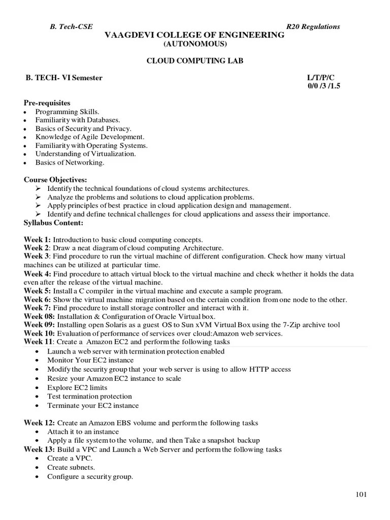 Cloud Computing Lab List Of Experiments | PDF | Cloud Computing ...