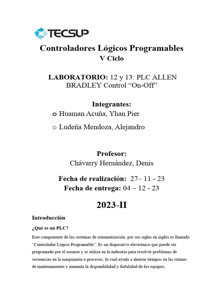 Controladores Lógicos Programables | PDF | Controlador Lógico Programable | Ciencias De La ...