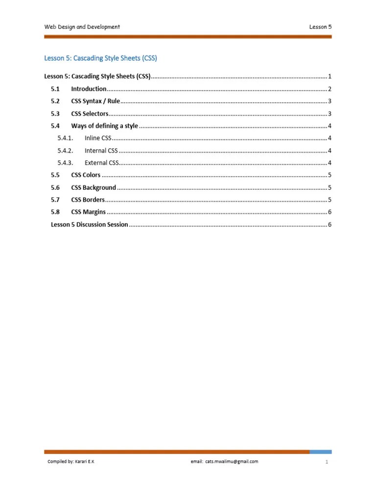 CSS Basics And Techniques Guide | PDF | World Wide Web | Internet & Web