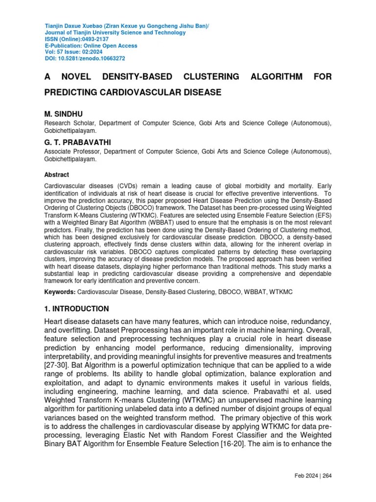 A Novel Density-Based Clustering Algorithm For Predicting ...