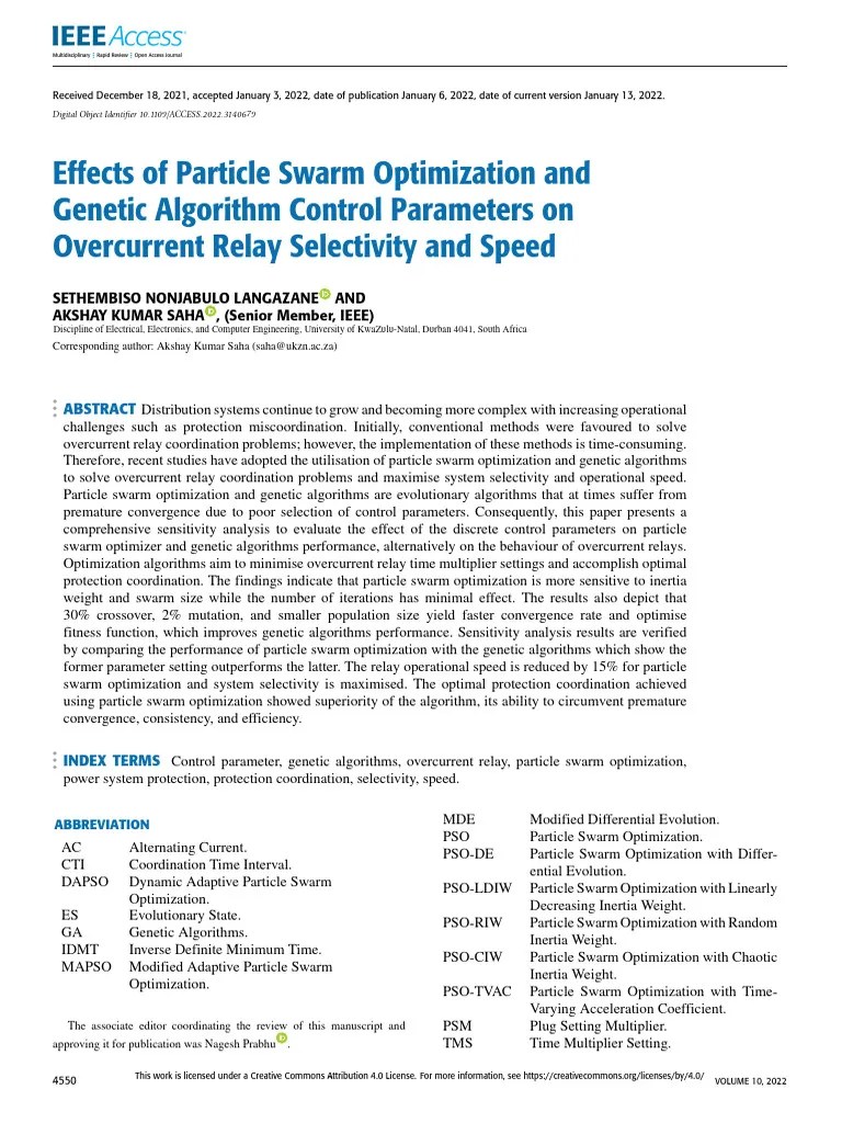 11 - 2022 - Effects Of Particle Swarm Optimization And Genetic ...