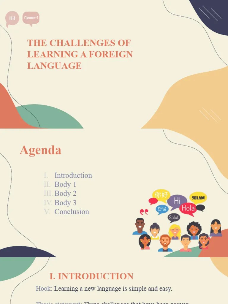 The Challenges Of Learning A Foreign Language | PDF