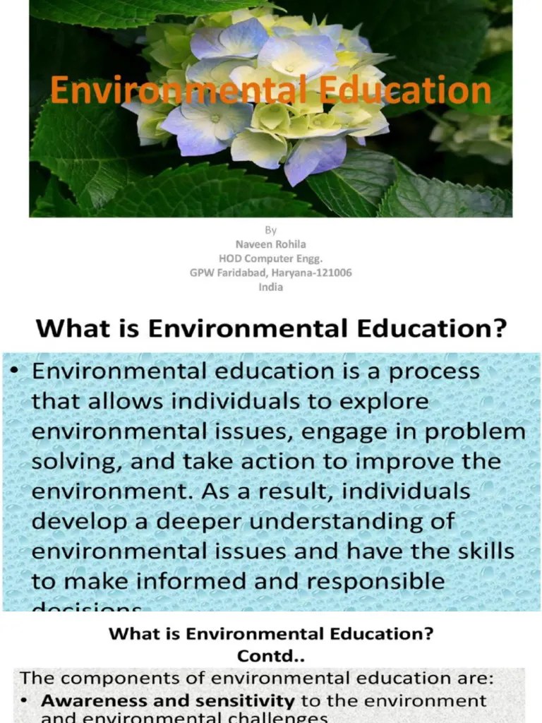 Environmental Education | PDF